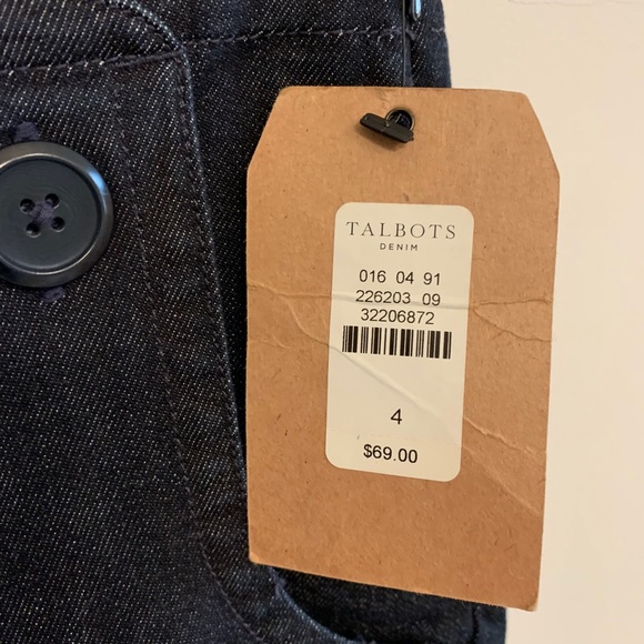 NWT Talbots Dark Wash Ankle Length Jeans - Picture 5 of 9